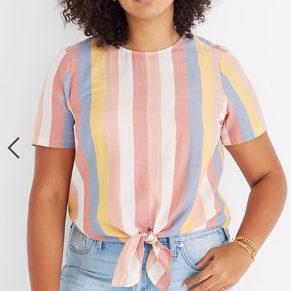 Madewell Button Back tie tee